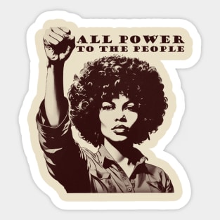 angela davis art visual Sticker